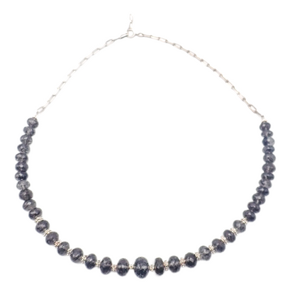 Collier Quartz Tourmaline Argent