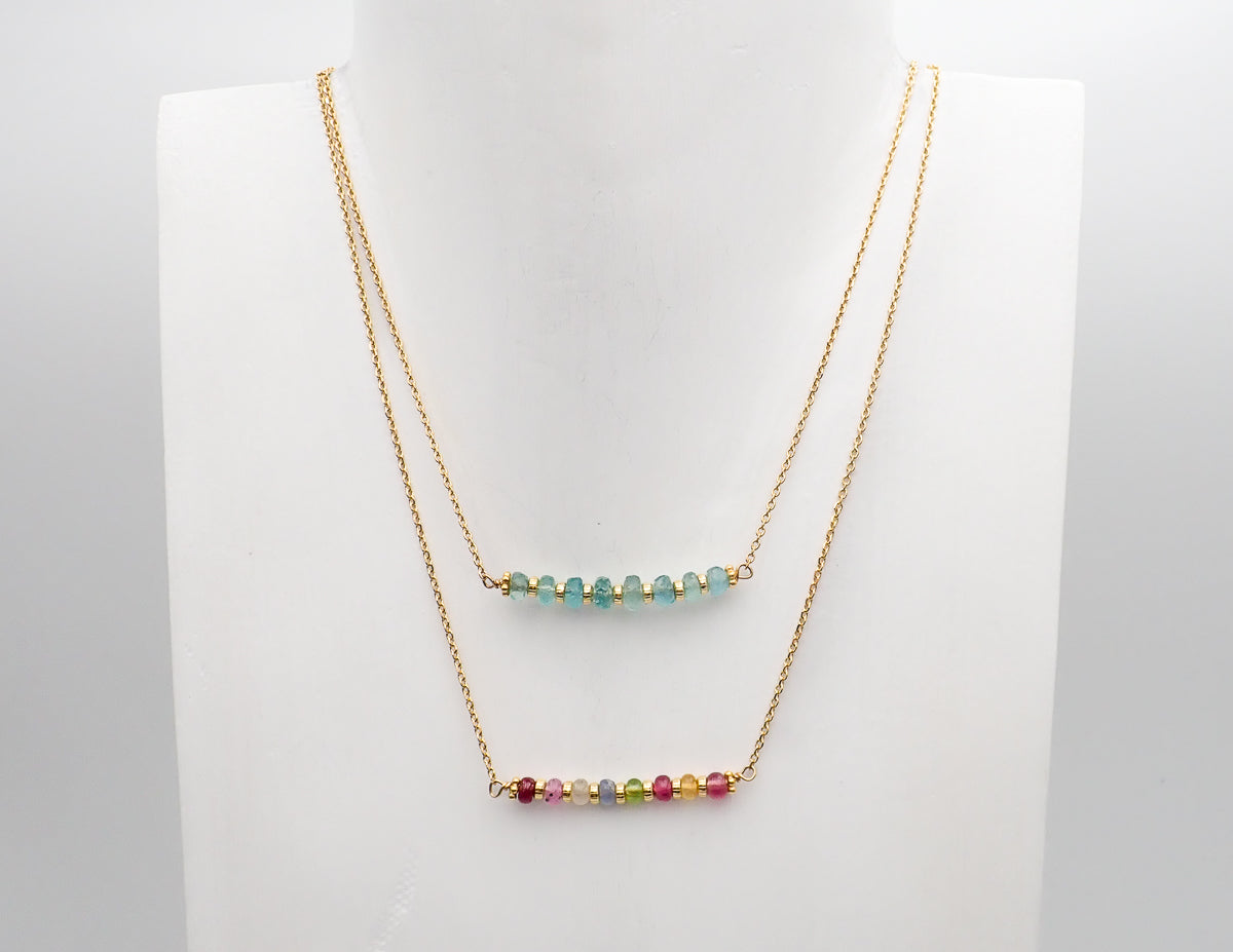 Collier Saphirs / Émeraudes