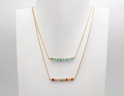 Collier Saphirs / Émeraudes