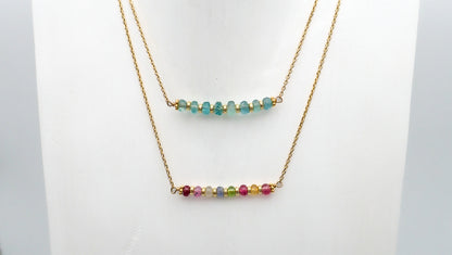 Collier Saphirs / Émeraudes