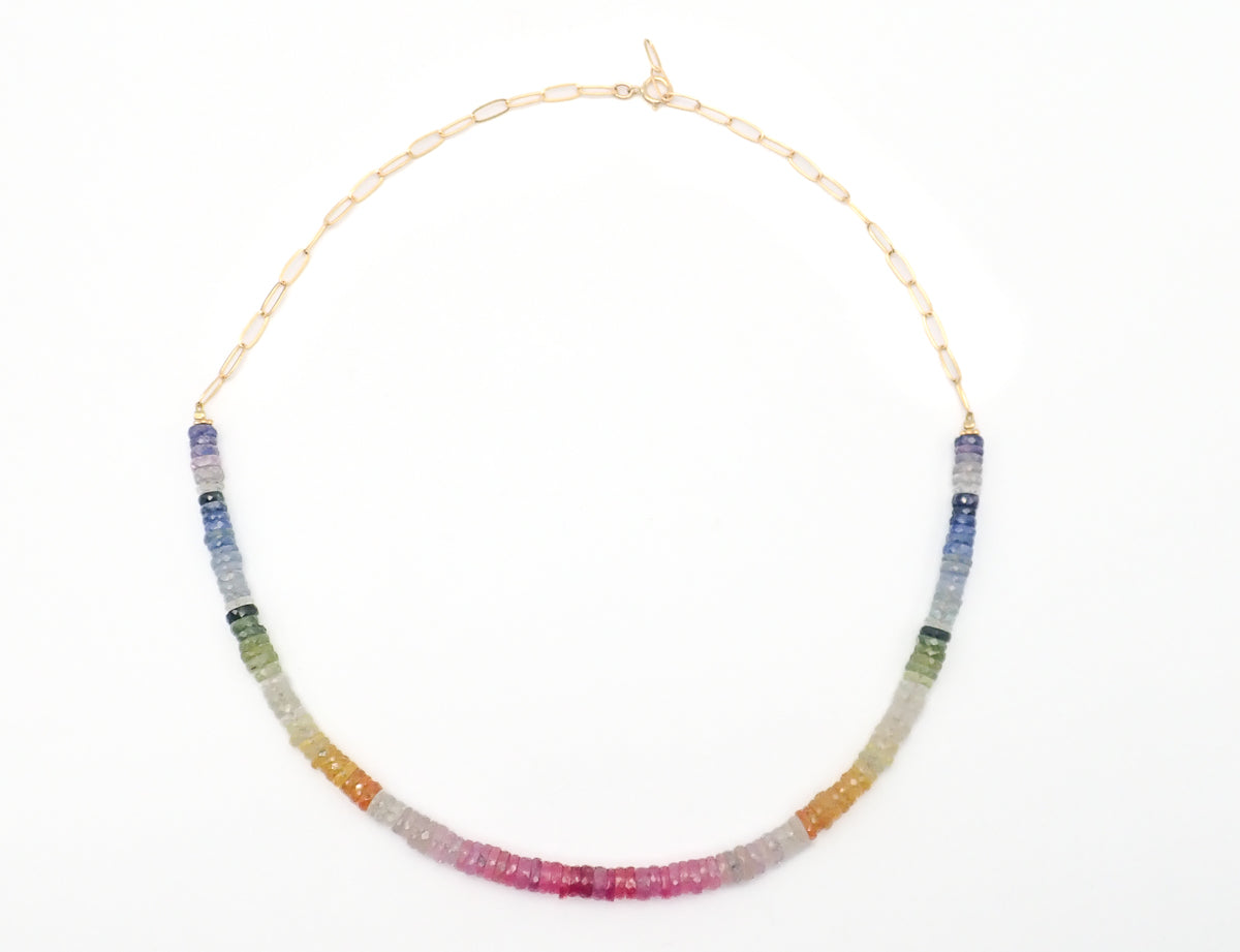 Collier Saphirs 7 Chakras