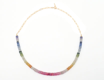 Collier Saphirs 7 Chakras