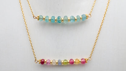 Collier Saphirs / Émeraudes