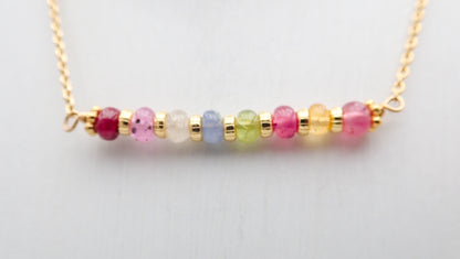 Collier Saphirs / Émeraudes