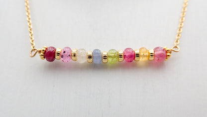 Collier Saphirs / Émeraudes