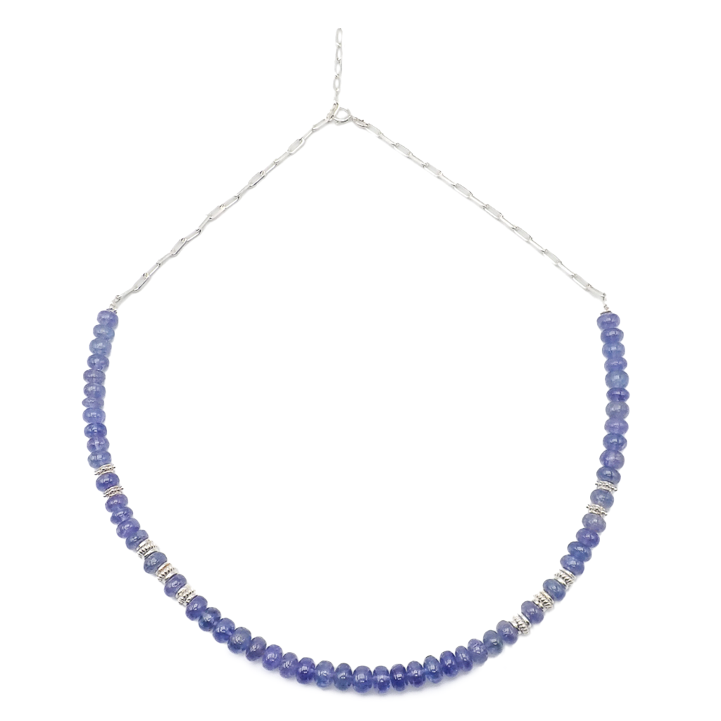 Collier Tanzanites Argent