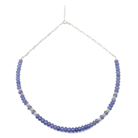 Collier Tanzanites Argent