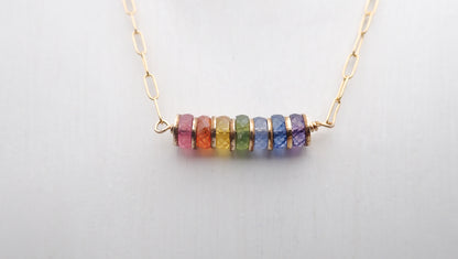 Collier 7 Chakras tube