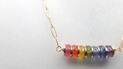 Collier 7 Chakras tube