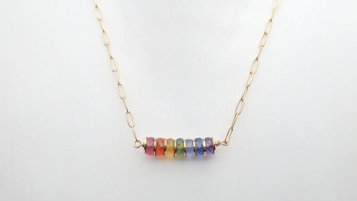 Collier 7 Chakras tube