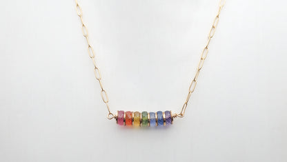 Collier 7 Chakras tube