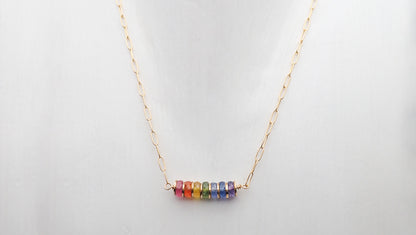 Collier 7 Chakras tube