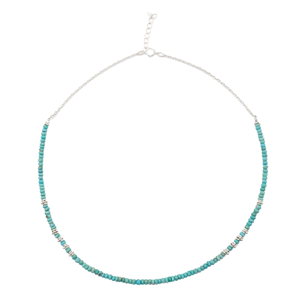 Collier Turquoises Argent Petit