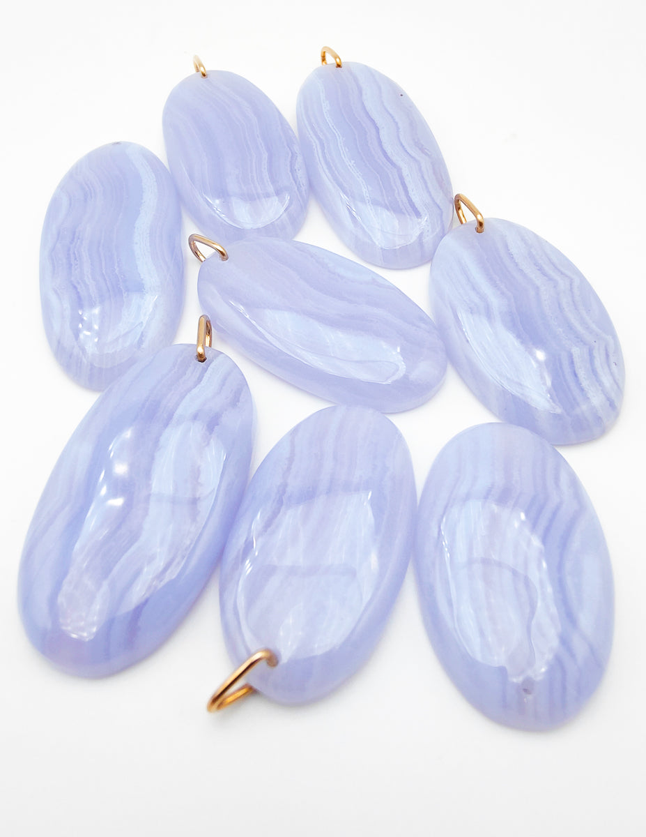 Pendentif Agate Bleue