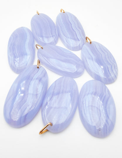 Pendentif Agate Bleue