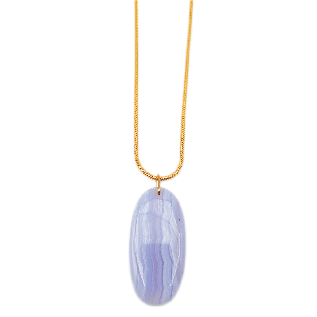 Pendentif Agate Bleue