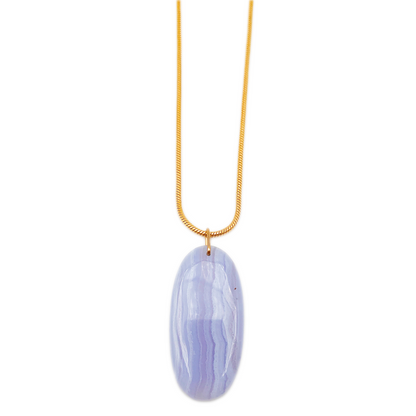 Pendentif Agate Bleue