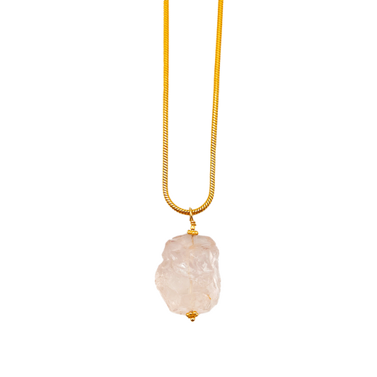 Pendentif Morganite Brute