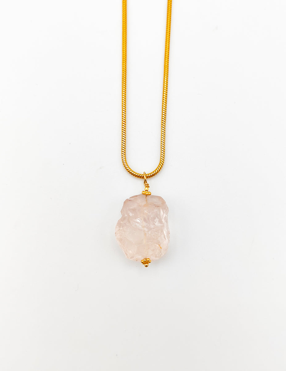 Pendentif Morganite Brute