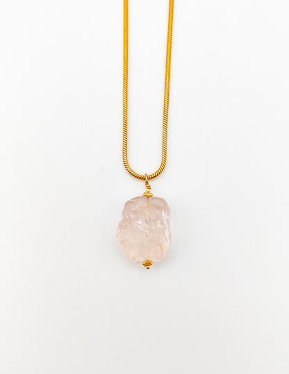 Pendentif Morganite Brute