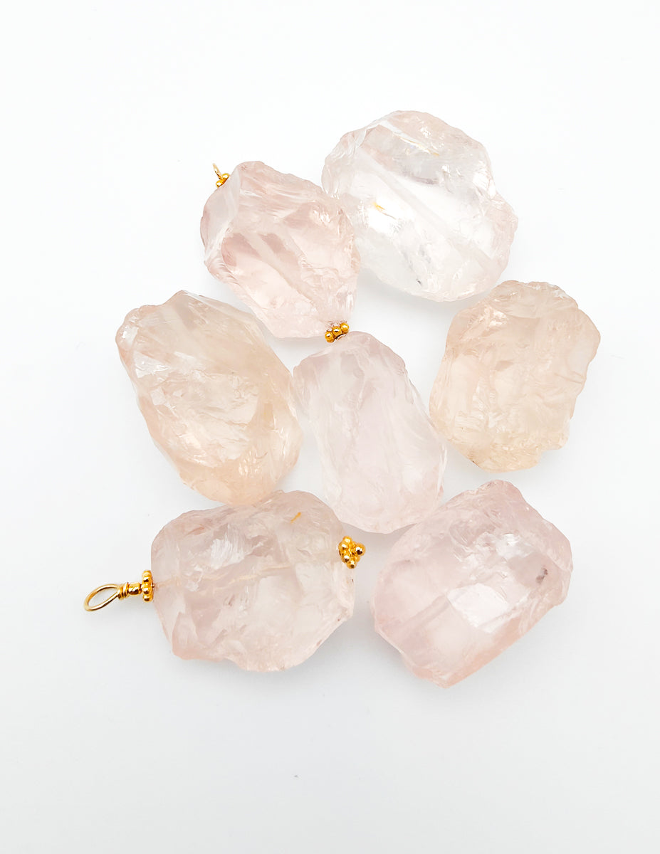 Pendentif Morganite Brute