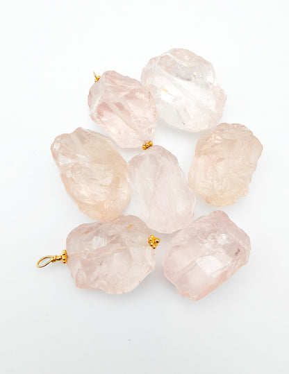 Pendentif Morganite Brute