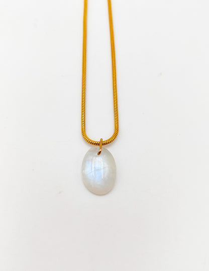 Pendentif Pierre de Lune Arc-en-ciel