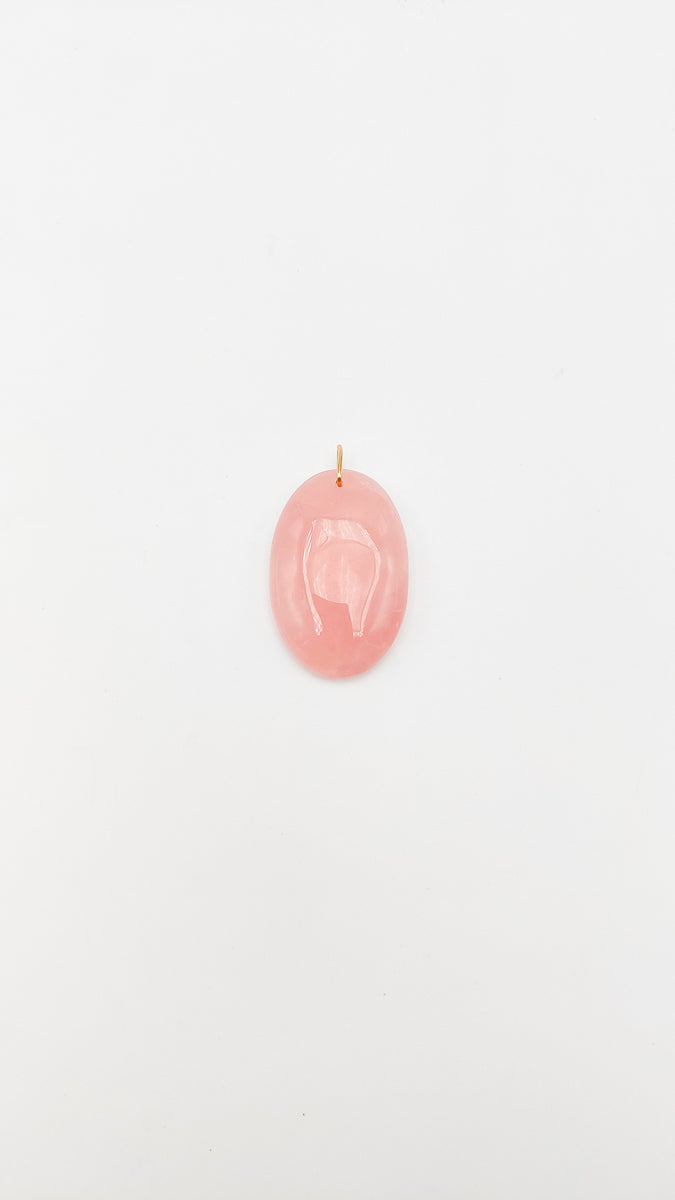 Pendentif quartz rose
