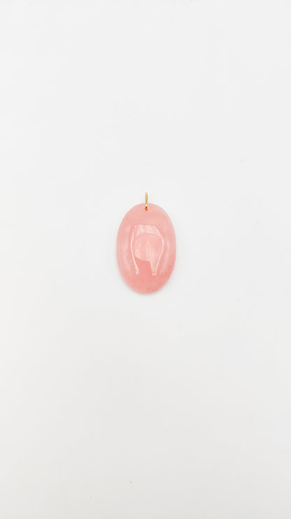Pendentif quartz rose