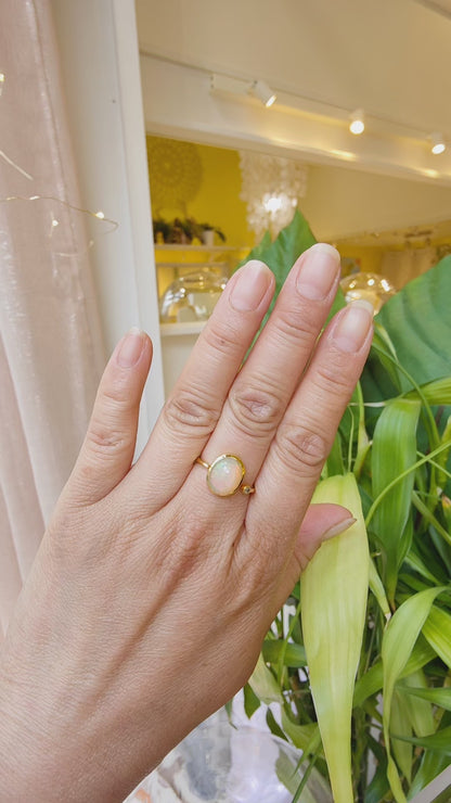 Bague Opale Welo et Diamant