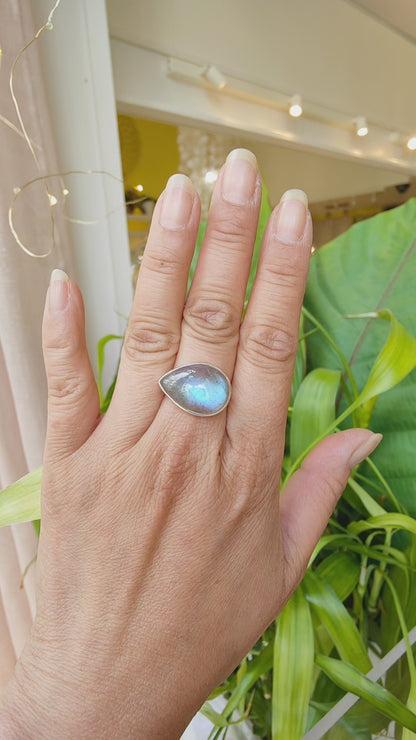 Bague Labradorite Goutte