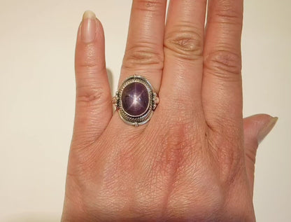 Bague Rubis étoilé