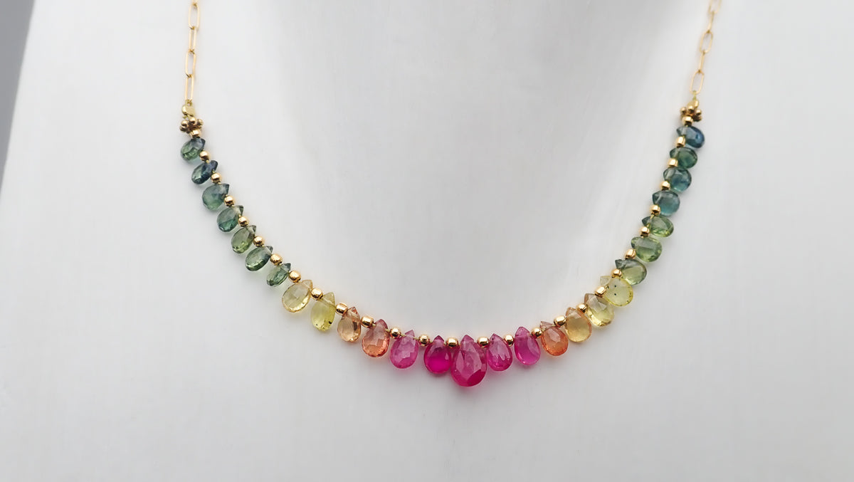 Collier arc-en-ciel large