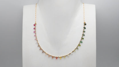 Collier gouttes arc-en-ciel