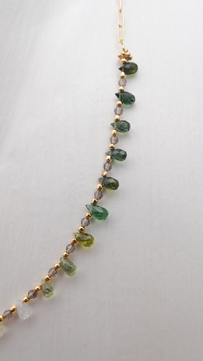 Collier gouttes arc-en-ciel