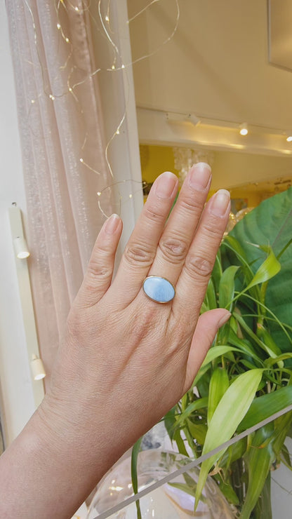 Bague Opale bleue