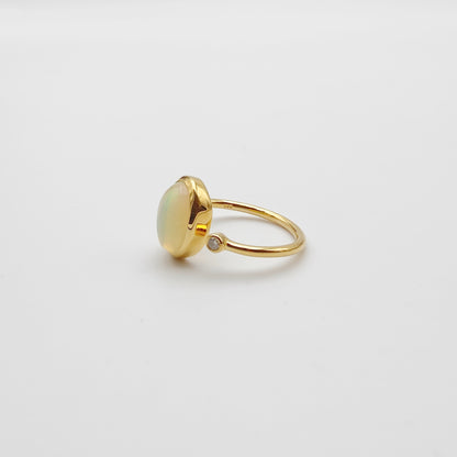 Bague Opale Welo et Diamant