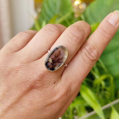 Bague Agate Dendritique - Grand