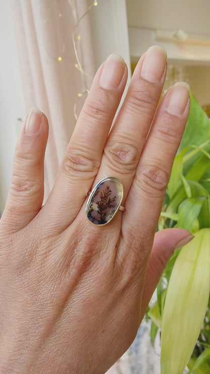 Bague Agate Dendritique - Grand