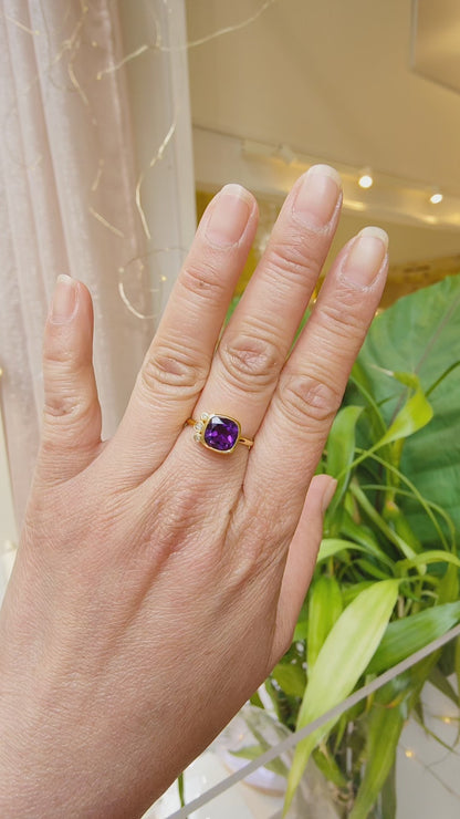Bague Améthyste et Diamants